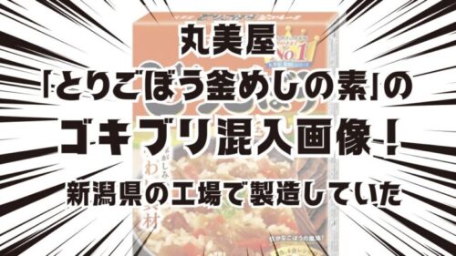 「とりごぼう釜めしの素」ゴキブリ混入画像！新潟県の工場で製造していた