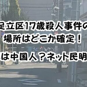 足立区17歳殺人事件の場所はどこか確定！少年は中国人？ネット民明かす